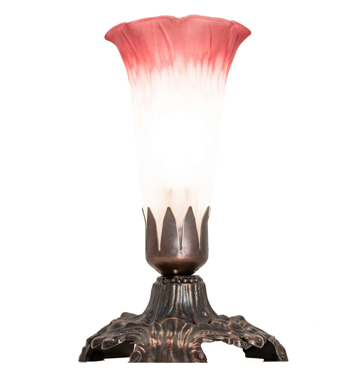 Meyda Tiffany Lighting 14468 Pink/White Candle Lamp Bronze / Dark