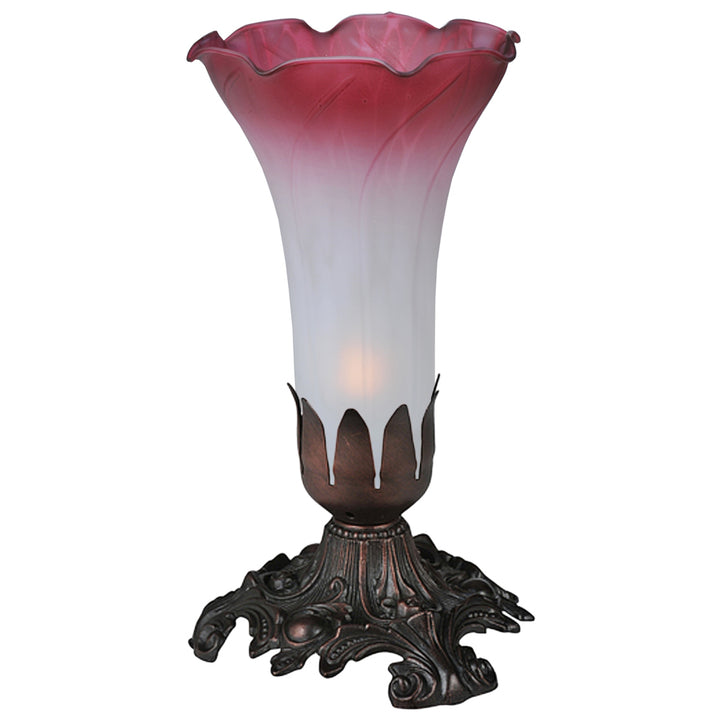 Meyda Tiffany Lighting 14468 Pink/White Candle Lamp Bronze / Dark