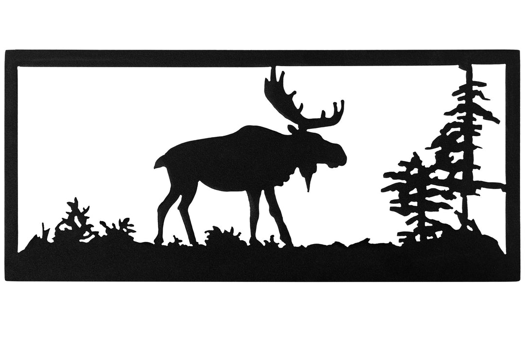 Meyda Tiffany Lighting 162076 Lone Moose Wall Art Mirror Black