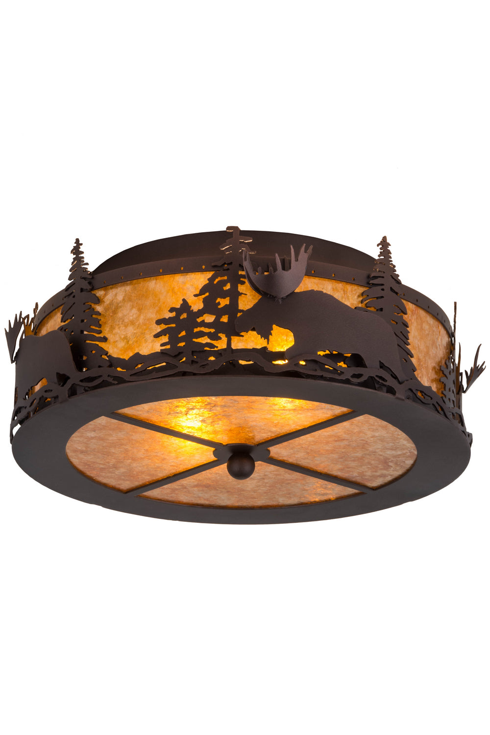 Meyda Tiffany Moose At Dusk 184267 Ceiling Light - Mahogany Bronze