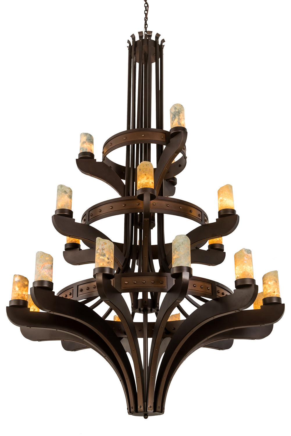 Meyda Tiffany Castilla 193768 Chandelier Light - Mahogany Bronze