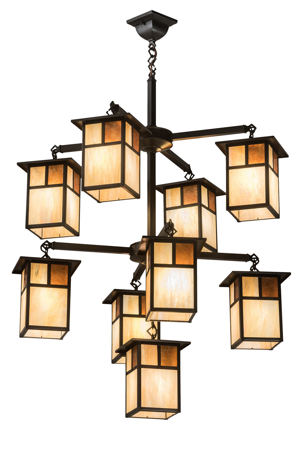 Meyda Tiffany Hyde Park 194824 Chandelier Light - Craftsman Brown