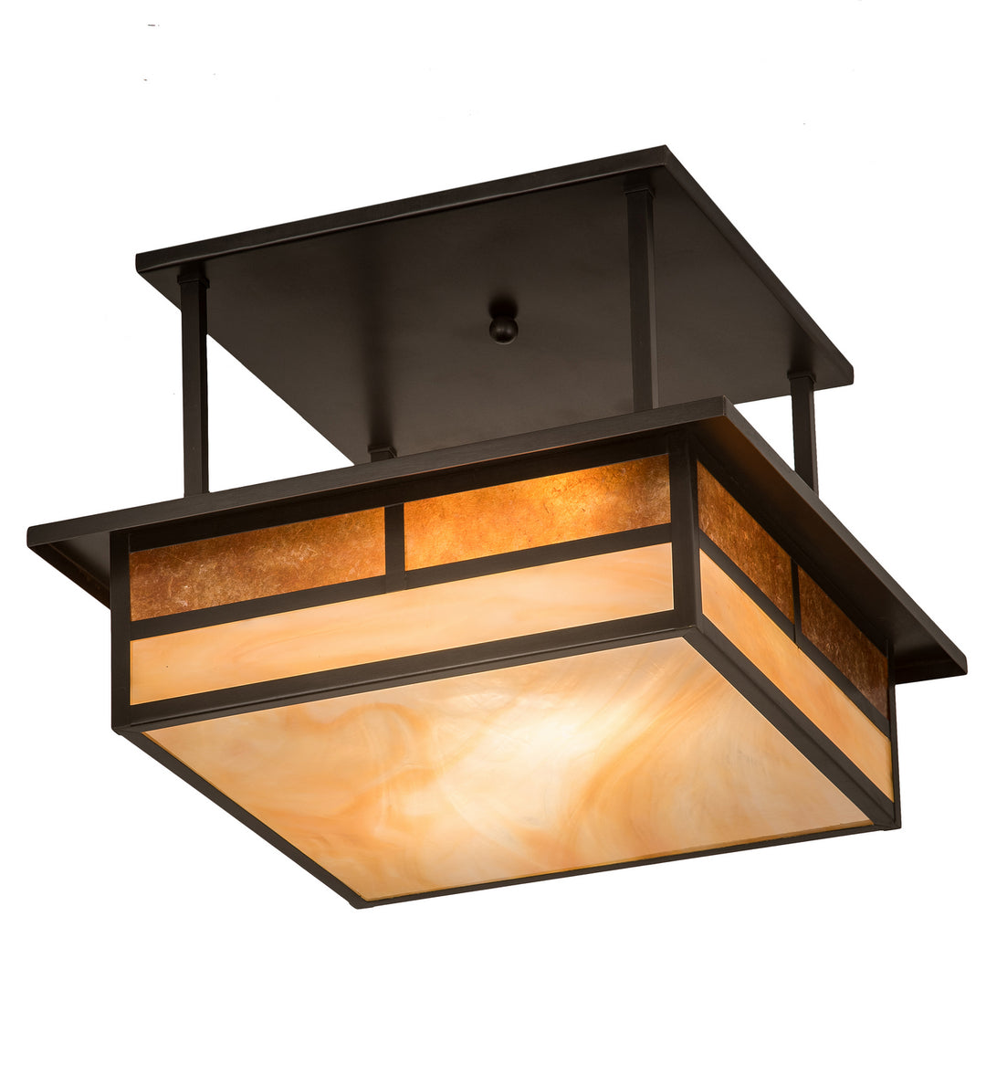 Meyda Tiffany Hyde Park 194862 Ceiling Light - Craftsman Brown