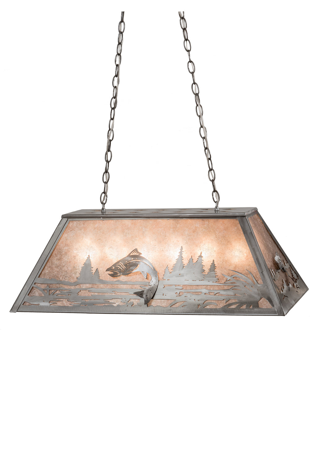 Meyda Tiffany Leaping Trout 65180 Pendant Light - Steel