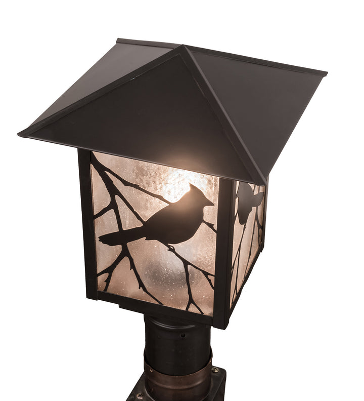 Meyda Tiffany Lighting 93728 Seneca One Light Post Mount Outdoor Bronze / Dark