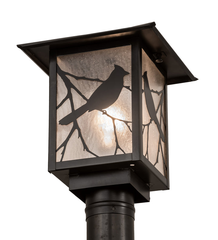 Meyda Tiffany Lighting 93728 Seneca One Light Post Mount Outdoor Bronze / Dark