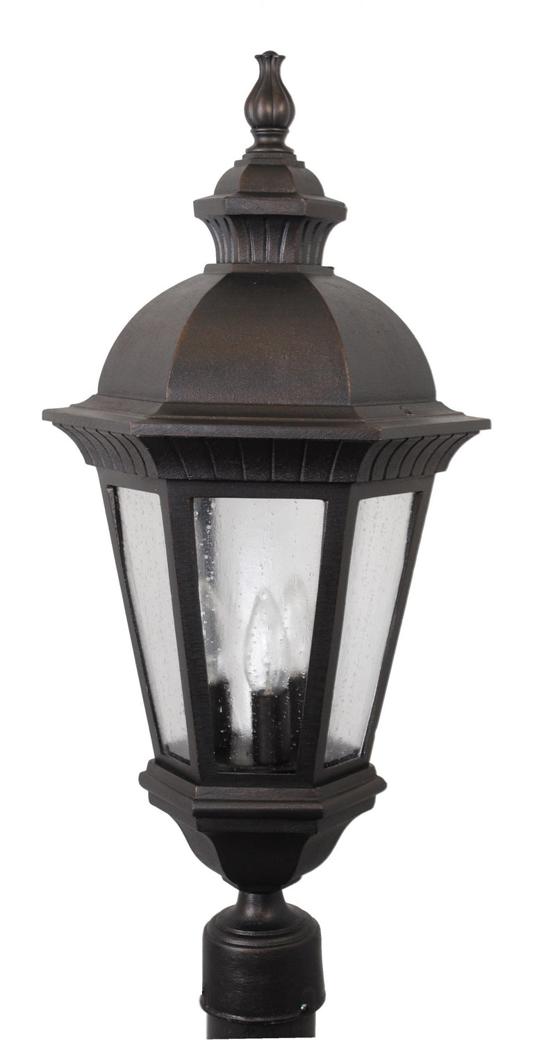 Melissa Lighting K150 Kiss Three Light Post Mount Outdoor Bronze / Dark