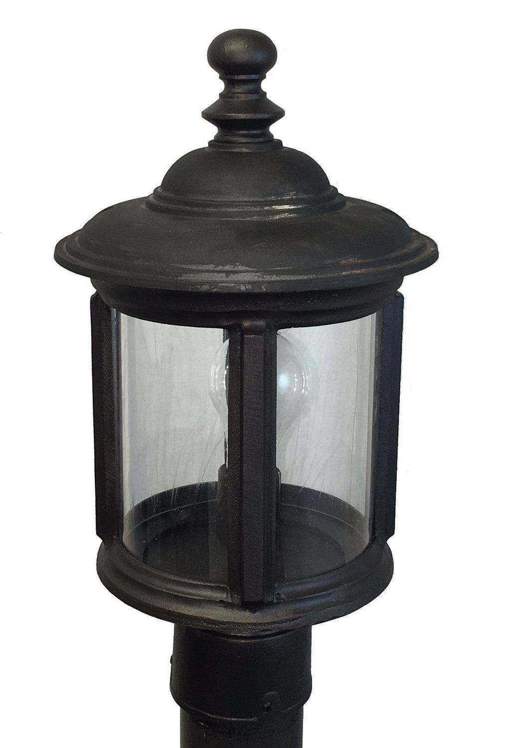 Melissa Lighting K2230 Kiss One Light Post Mount Outdoor Bronze / Dark