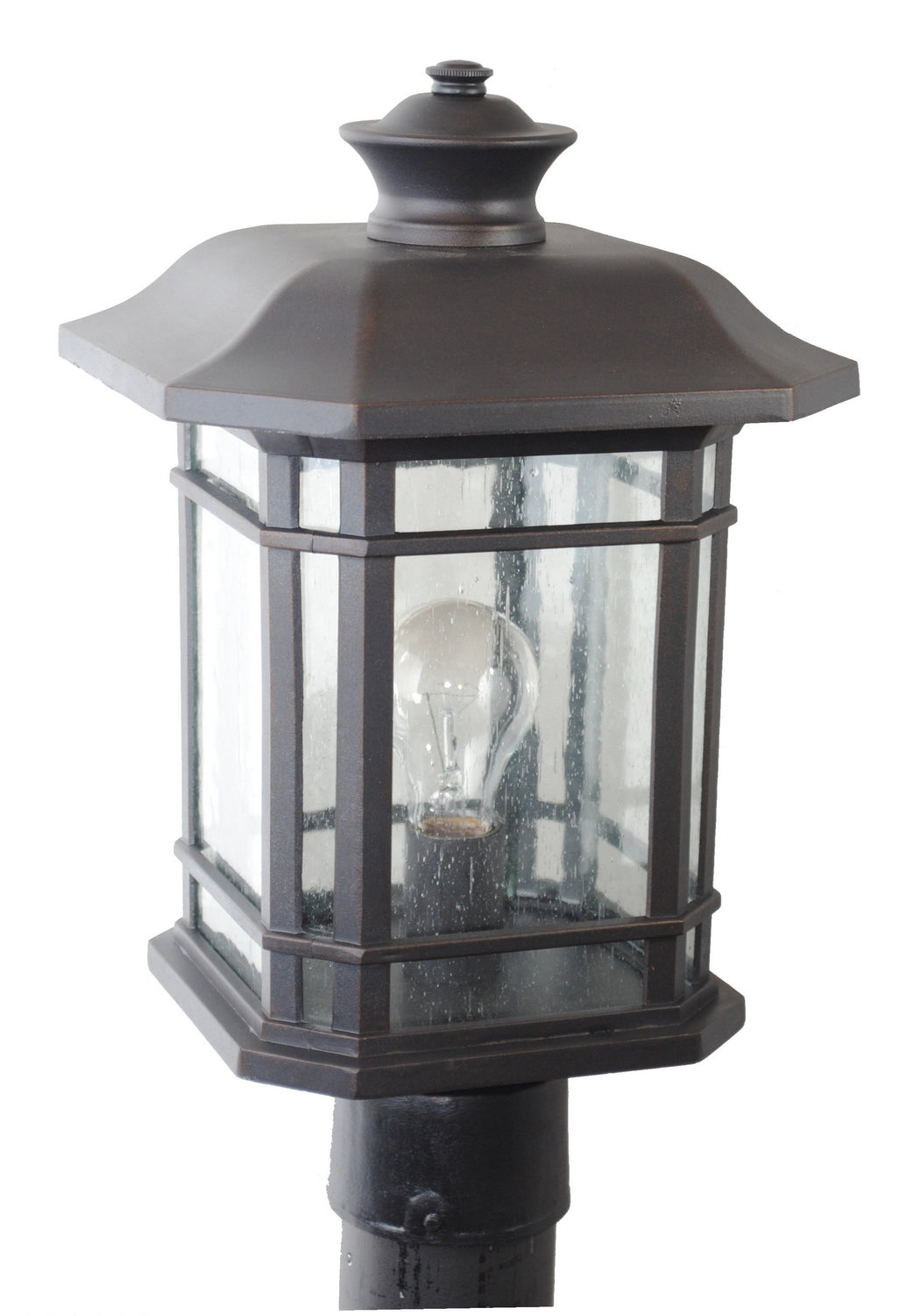 Melissa Lighting K2870 Kiss One Light Post Mount Outdoor Bronze / Dark