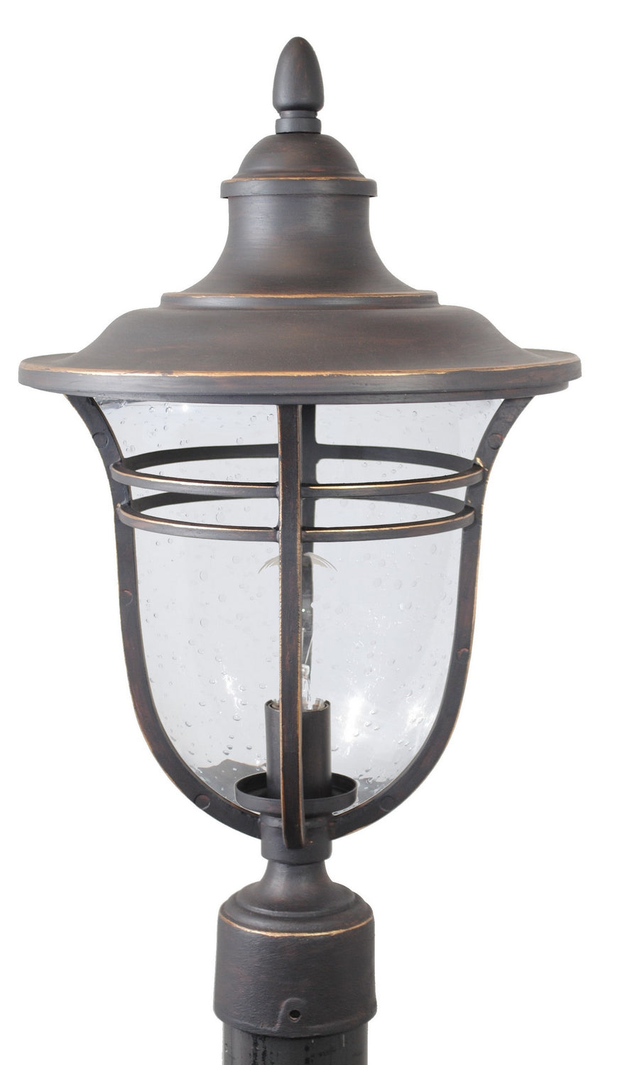 Melissa Lighting K330 Kiss One Light Post Mount Outdoor Bronze / Dark