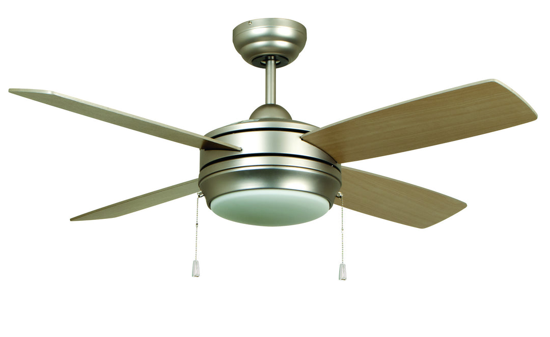 Craftmade Laval 44 LAV44BN4LK-LED Ceiling Fan 44 - Brushed Satin Nickel, Brushed Nickel/Maple/