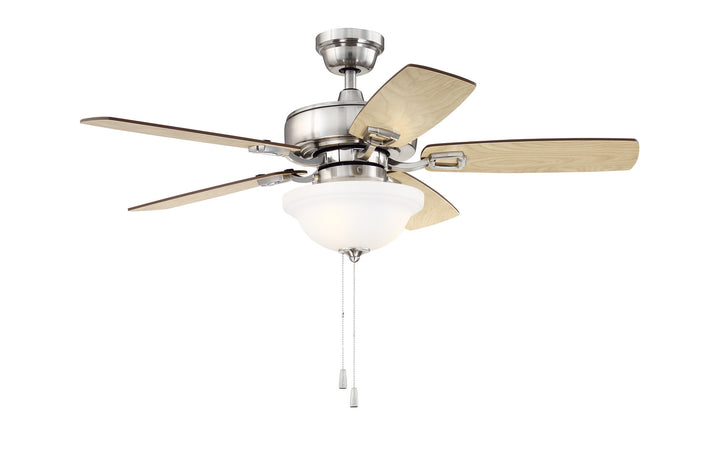 Craftmade Twist N Click TCE42BNK5C1 Ceiling Fan 42 - Brushed Polished Nickel, Ash/Mahogany/