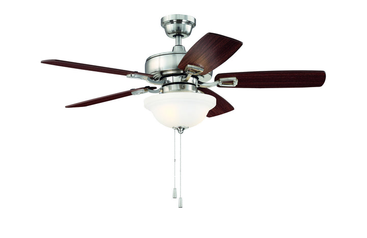 Craftmade Twist N Click TCE42BNK5C1 Ceiling Fan 42 - Brushed Polished Nickel, Ash/Mahogany/