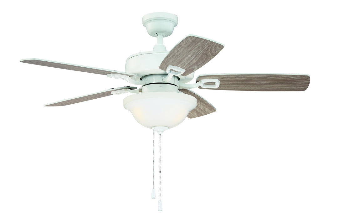 Craftmade Twist N Click TCE42W5C1 Ceiling Fan 42 - White, White/Washed Oak/