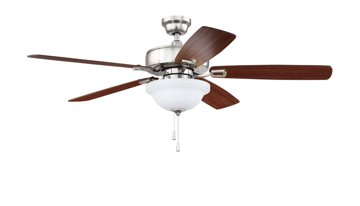 Craftmade Twist N Click 1 Light TCE52BNK5C1 Ceiling Fan 52 - Brushed Polished Nickel, Ash/Mahogany/