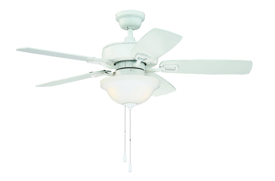 Craftmade Twist N Click 1 Light TCE52W5C1 Ceiling Fan 52 - White, White/Washed Oak/