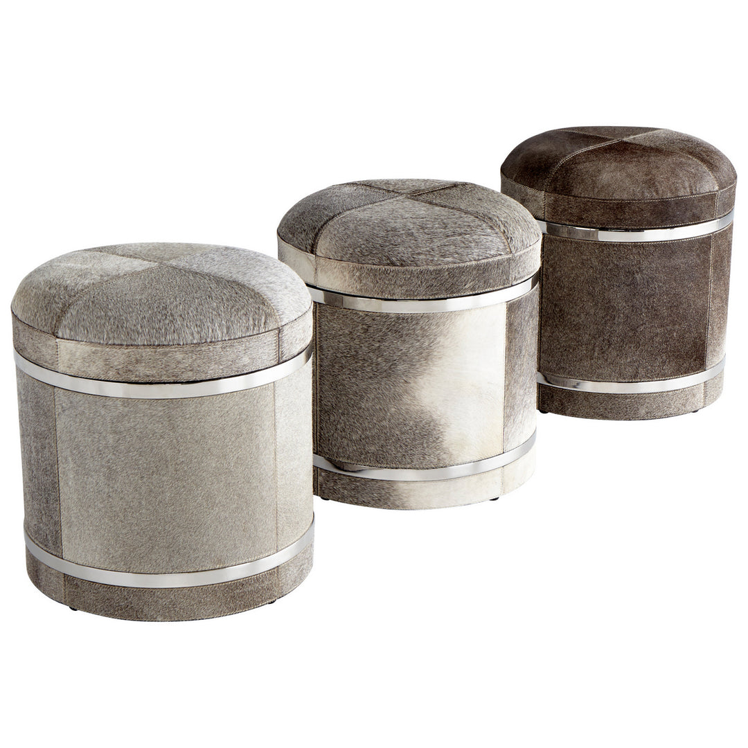Cyan 08876 Ottomans & Stools - Grey