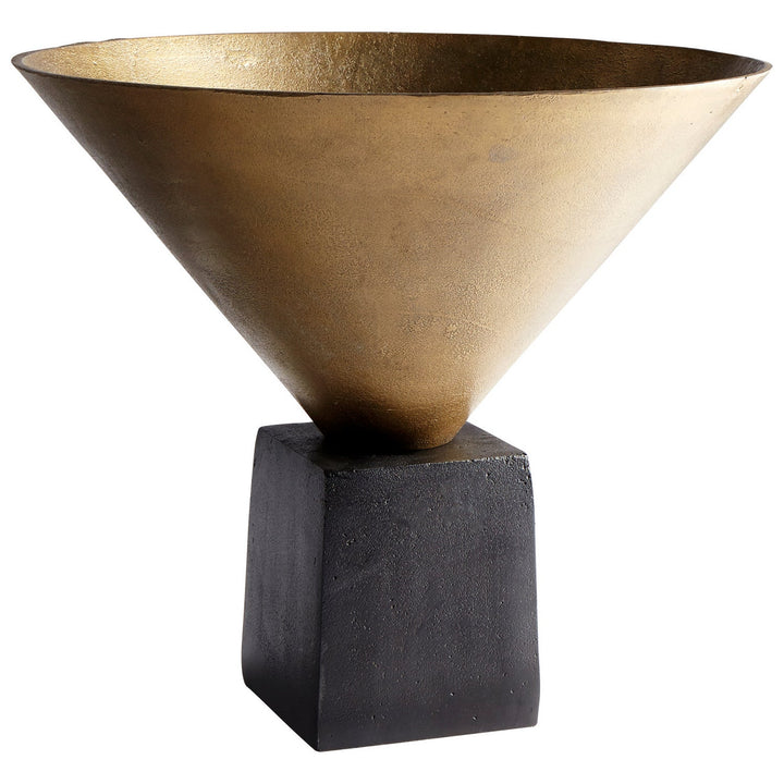 Cyan 08907 Vases & Planters - Black Bronze And Antique Brass