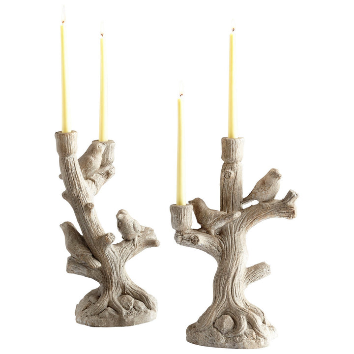 Cyan 09020 Candle Holders - Weathered Stone