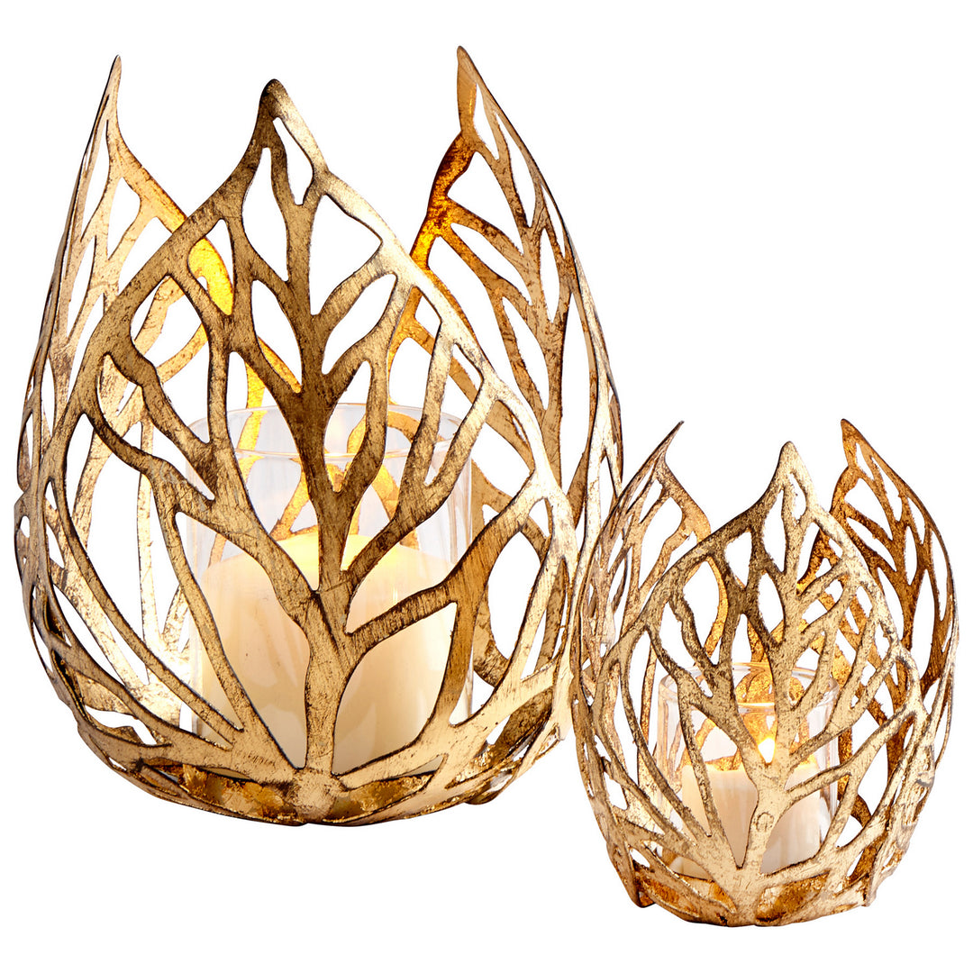Cyan 09050 Candle Holders - Antique Gold