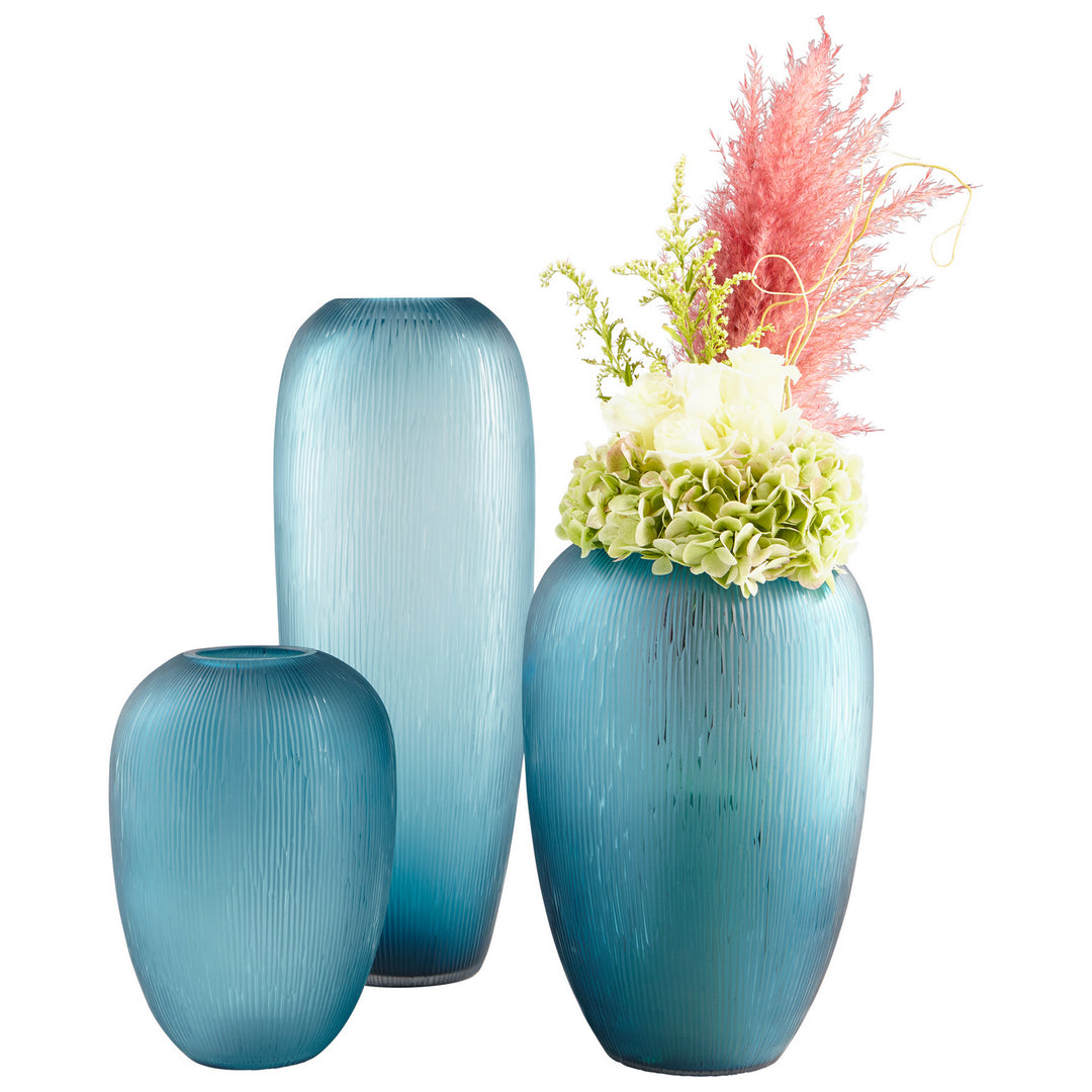 Cyan 09210 Vases & Planters - Blue