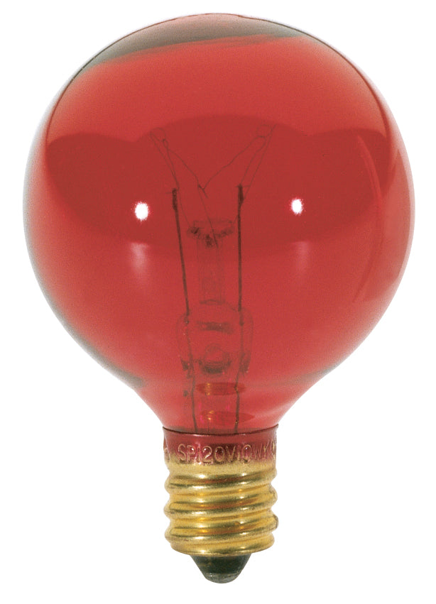 Satco Lighting S3833   Light Bulb Transparent Red