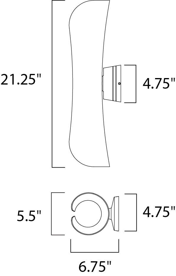 Maxim Lighting 86146ABZ Modern Scroll Outdoor Architectural Bronze
