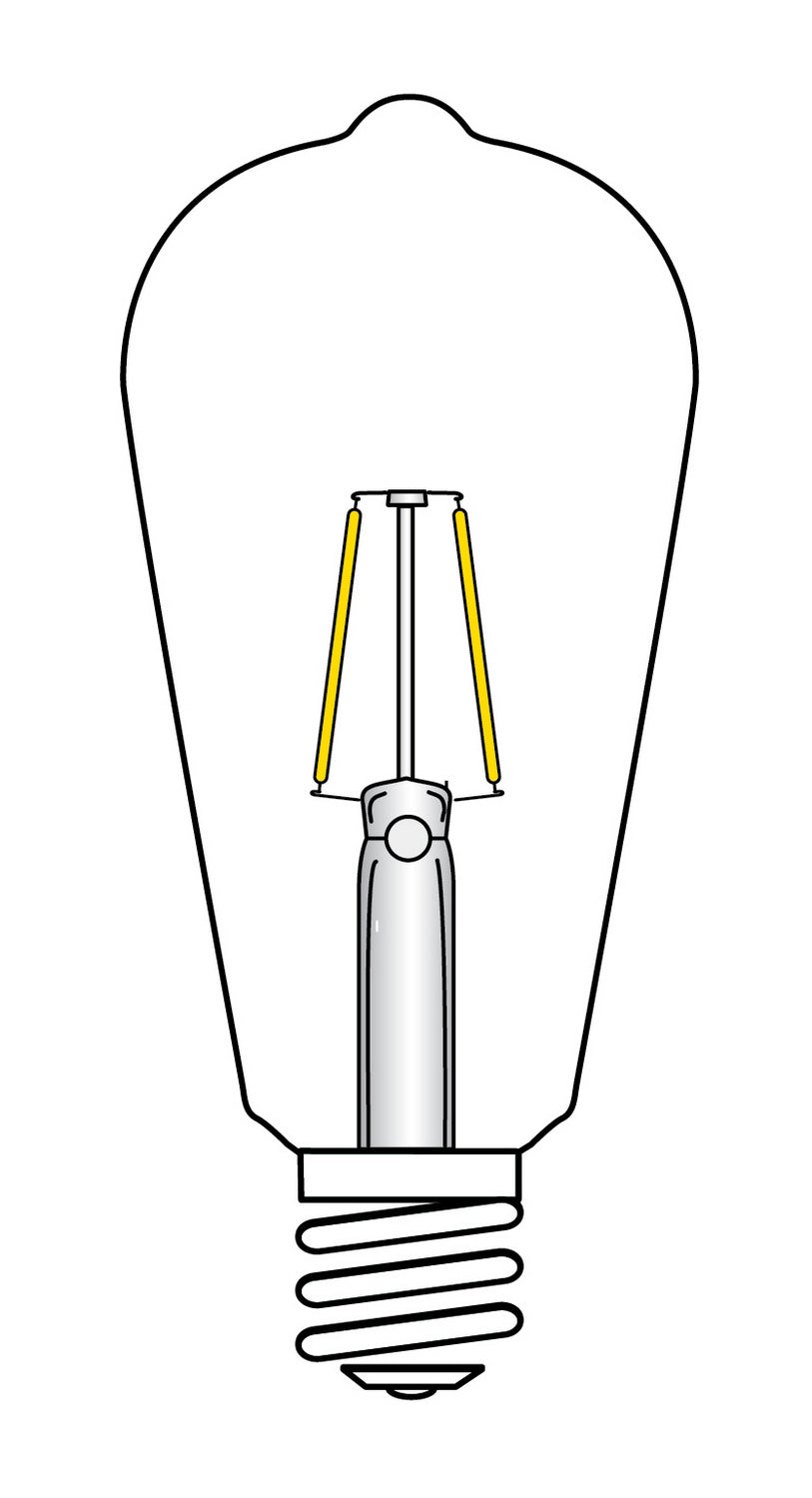 Satco Lighting S9579   Light Bulb Transparent Amber