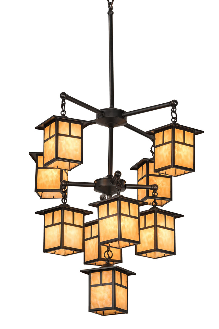 Meyda Tiffany Hyde Park 196321 Chandelier Light - Craftsman Brown