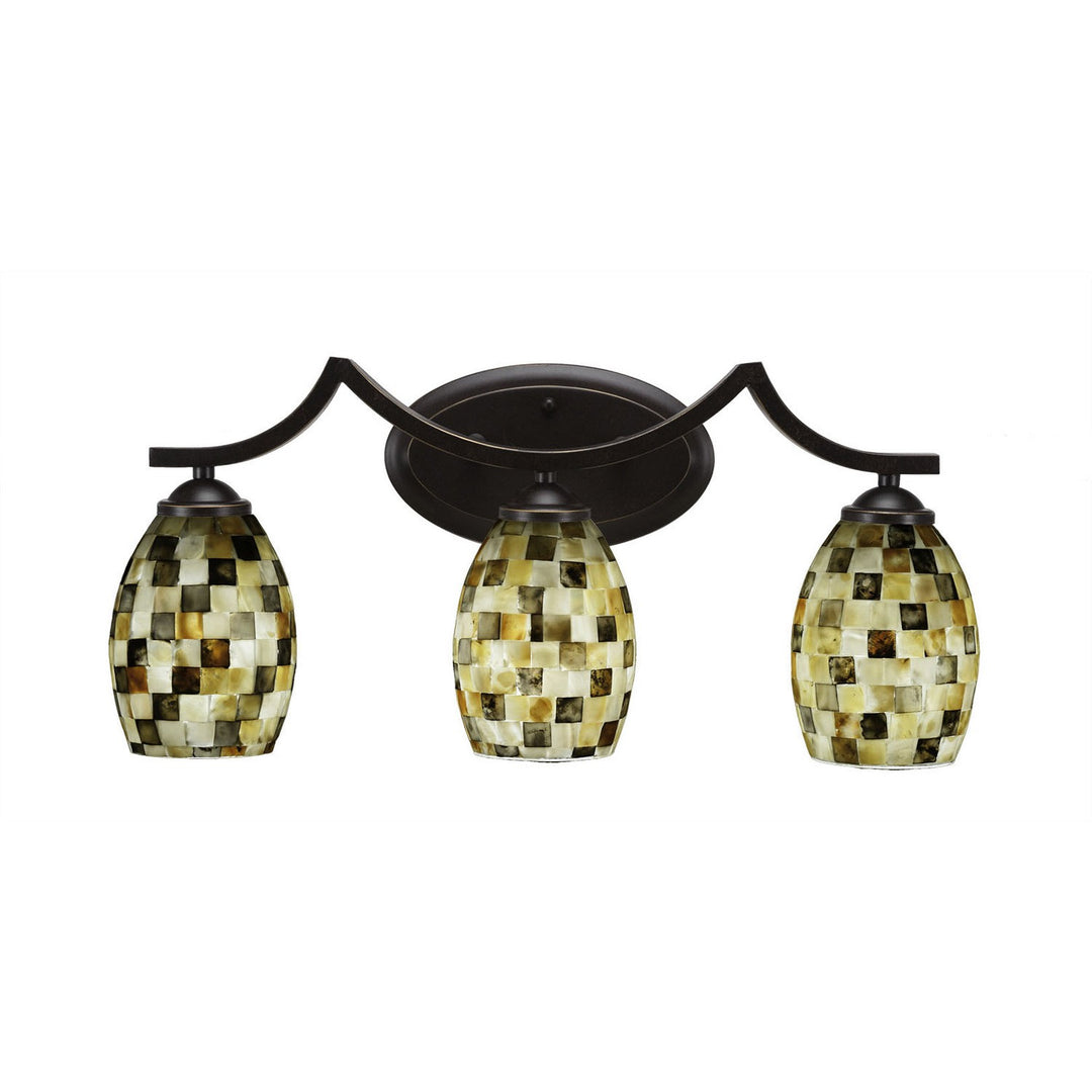 Toltec Zilo 553-dg-408 Bath Vanity Light 22 in. wide - Dark Granite