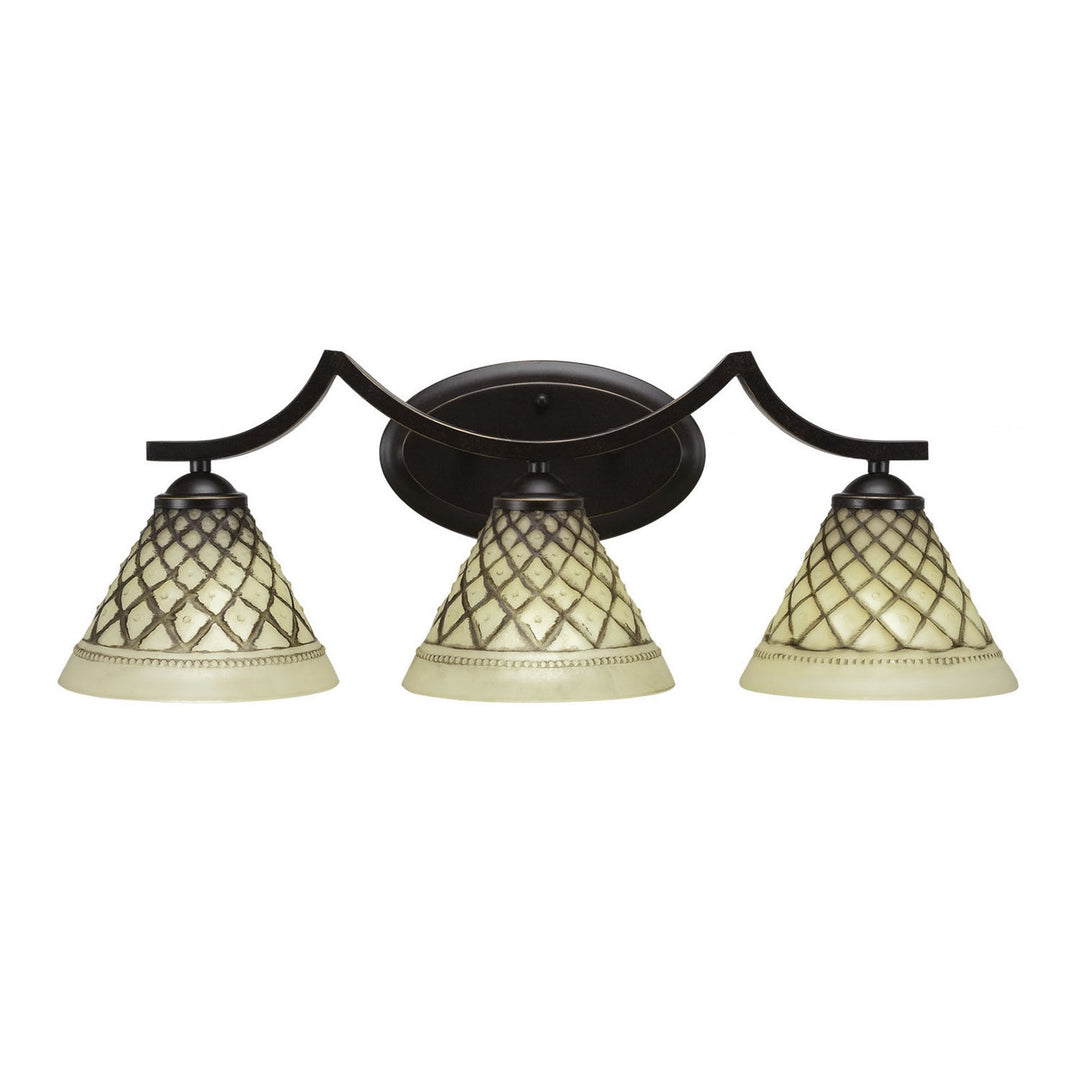 Toltec Zilo 553-dg-7185 Bath Vanity Light 24 in. wide - Dark Granite