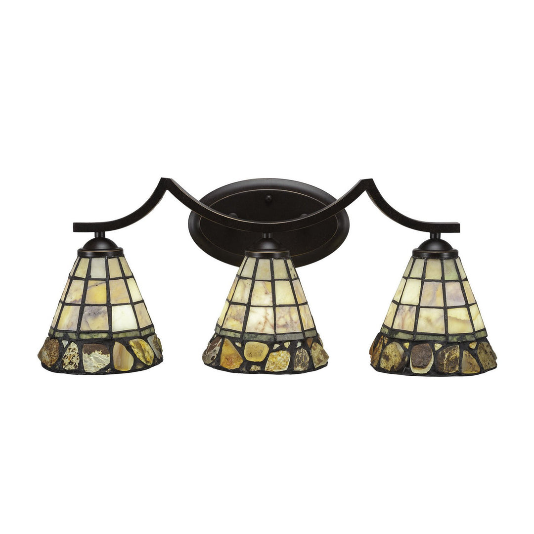 Toltec Zilo 553-dg-9735 Bath Vanity Light 24 in. wide - Dark Granite
