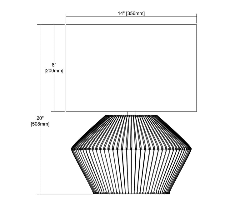 Elk Lighting D3781  Vavda Lamp Natural