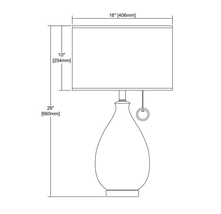 Elk Lighting D3792  Clothilde Lamp Gray