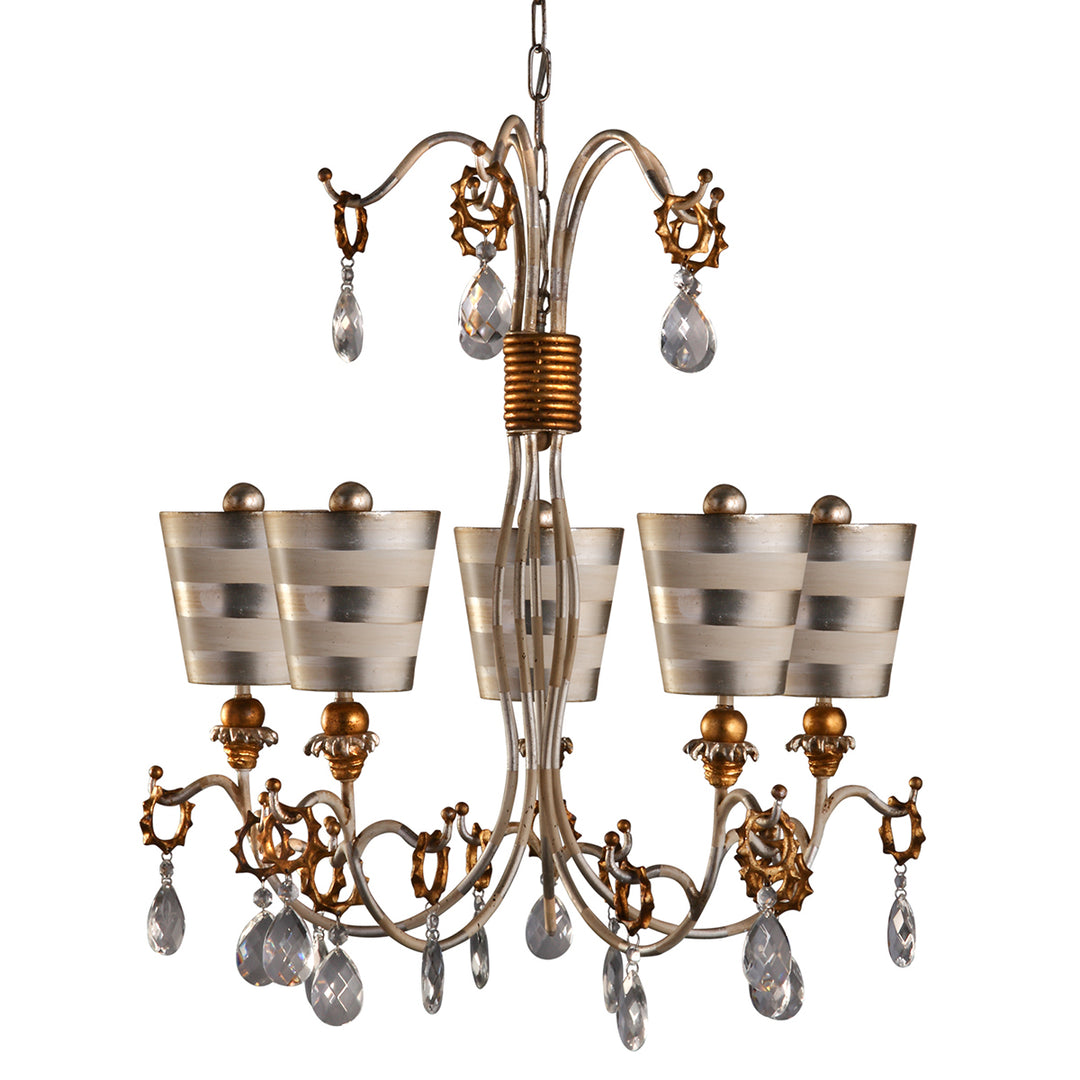 Lucas+McKearn Tivoli Ch1038-s Chandelier Light - Cream Patina with Silver and Gold