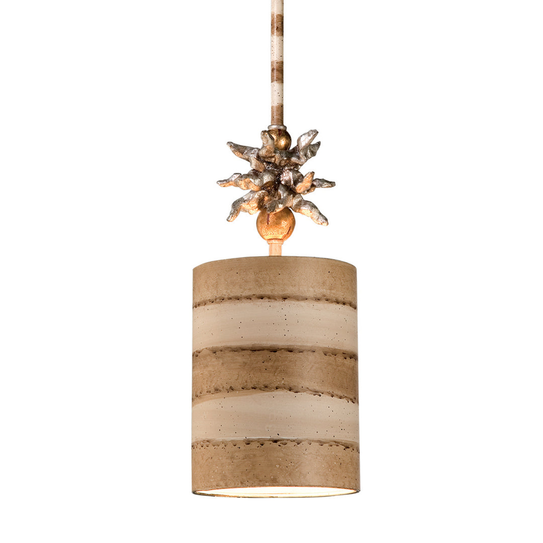 Lucas+McKearn Anemone II Pd1007 Pendant Light - Taupe/Cream w/Gold/Silver Leaf