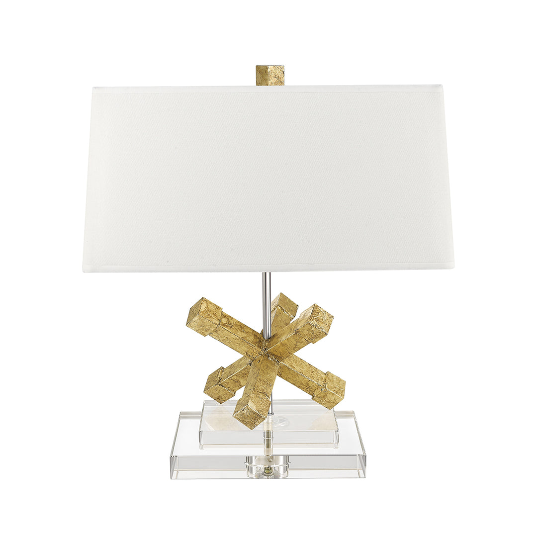 Lucas+Mckearn Lighting TLW-1008  Jackson Square Lamp Distressed Gold