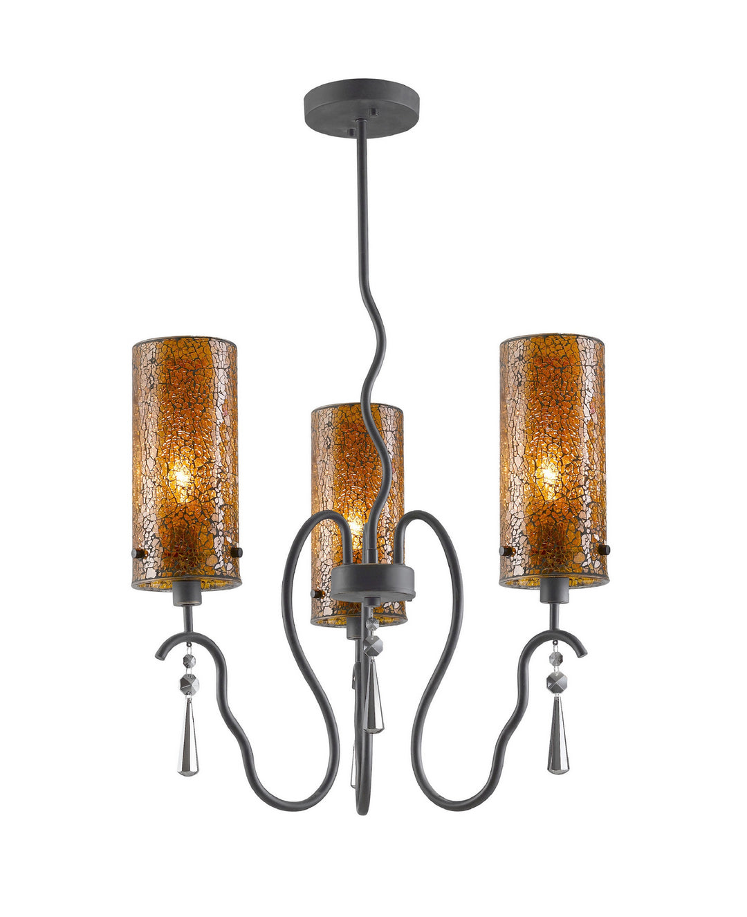 Woodbridge Haley 14213BLK-M10AMB Chandelier Light - Black
