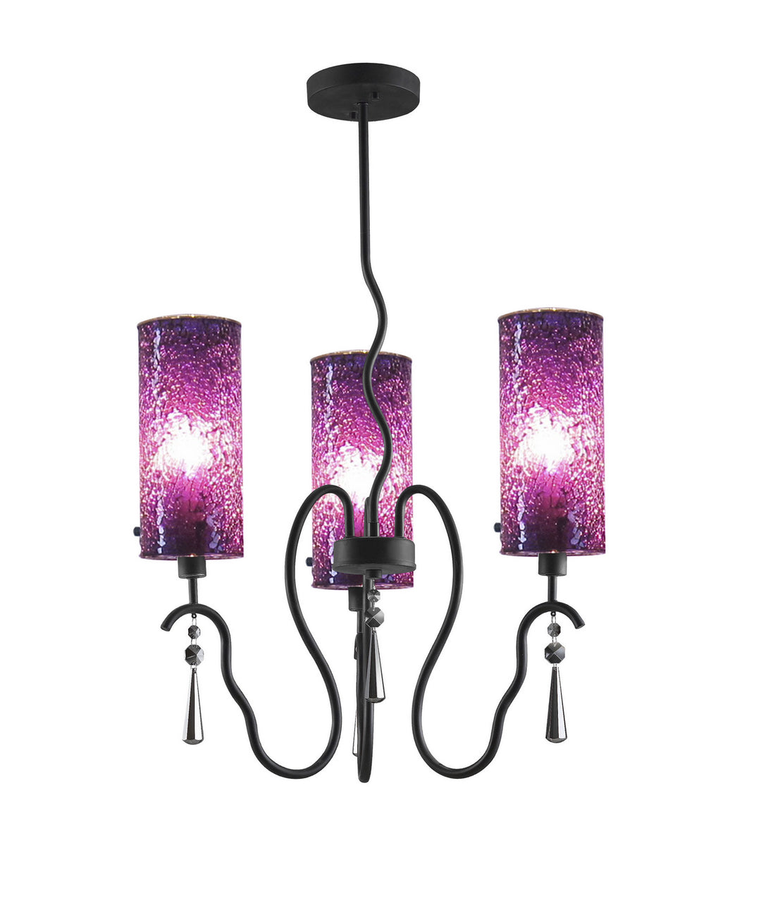 Woodbridge Haley 14213BLK-M10PUR Chandelier Light - Black