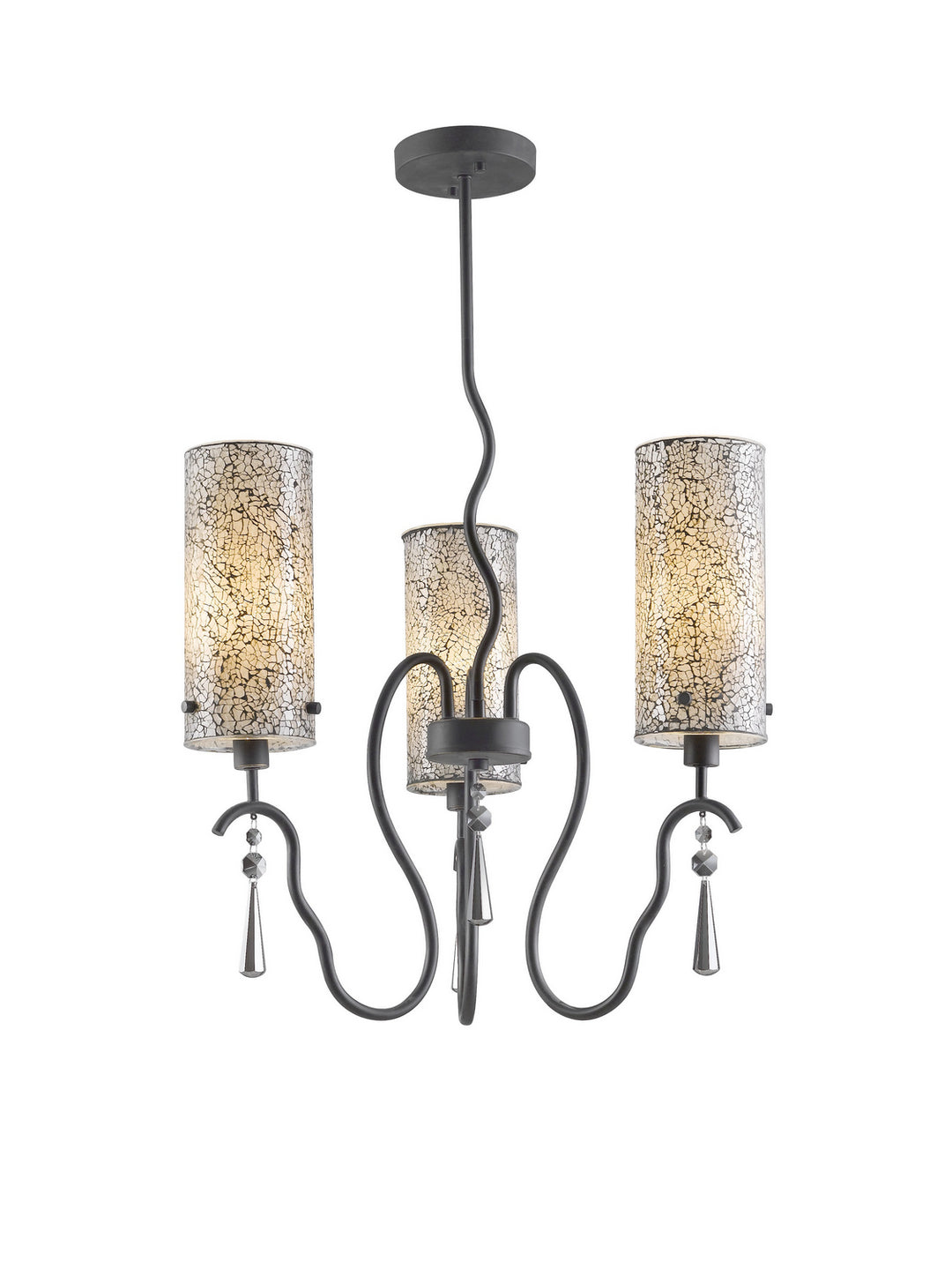 Woodbridge Haley 14213BLK-M10WHT Chandelier Light - Black