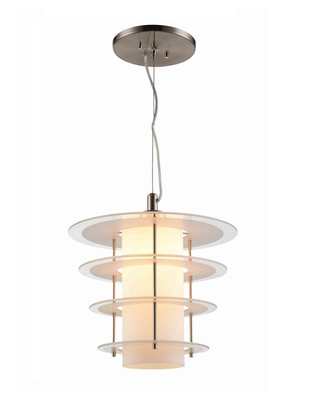 Woodbridge Layers 14823STN-DS1GFR Pendant Light - Satin Nickel