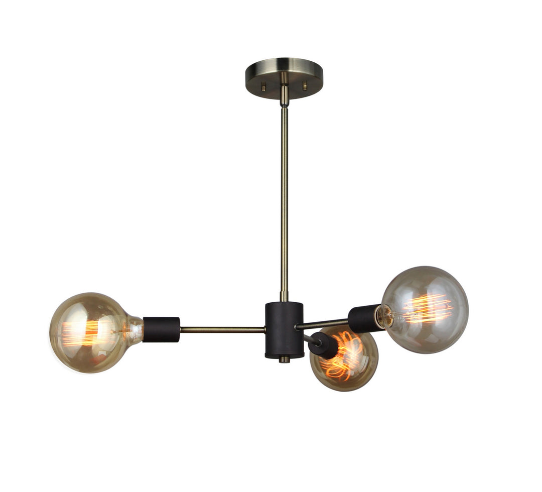 Woodbridge Ethan 16113BRB-G125 Chandelier Light - Brushed Bronze/Black