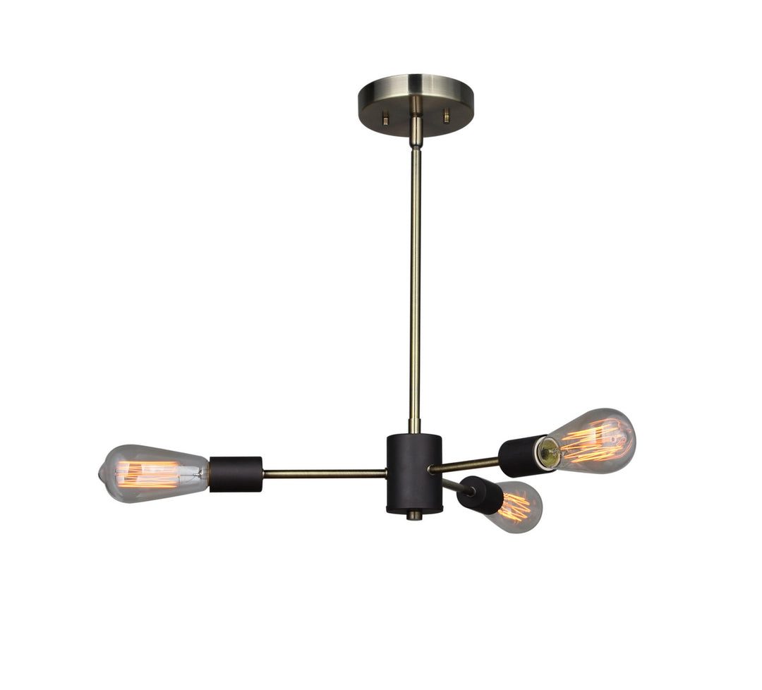 Woodbridge Ethan 16113BRB-ST64 Chandelier Light - Brushed Bronze/Black