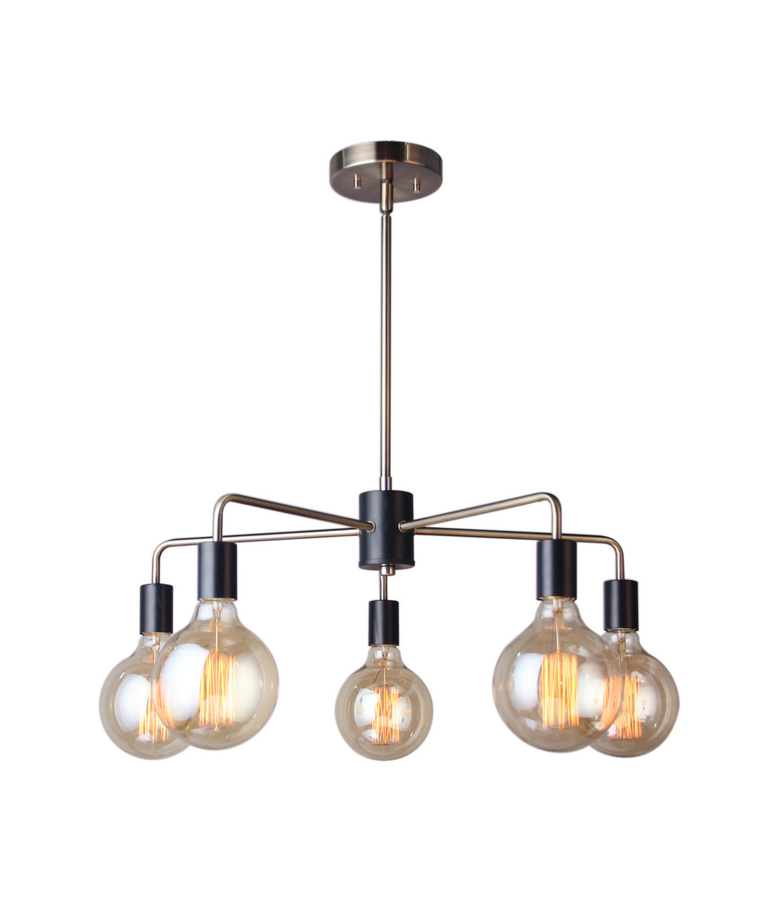 Woodbridge Ethan 16115STB-G125 Chandelier Light - Satin Nickel/Black
