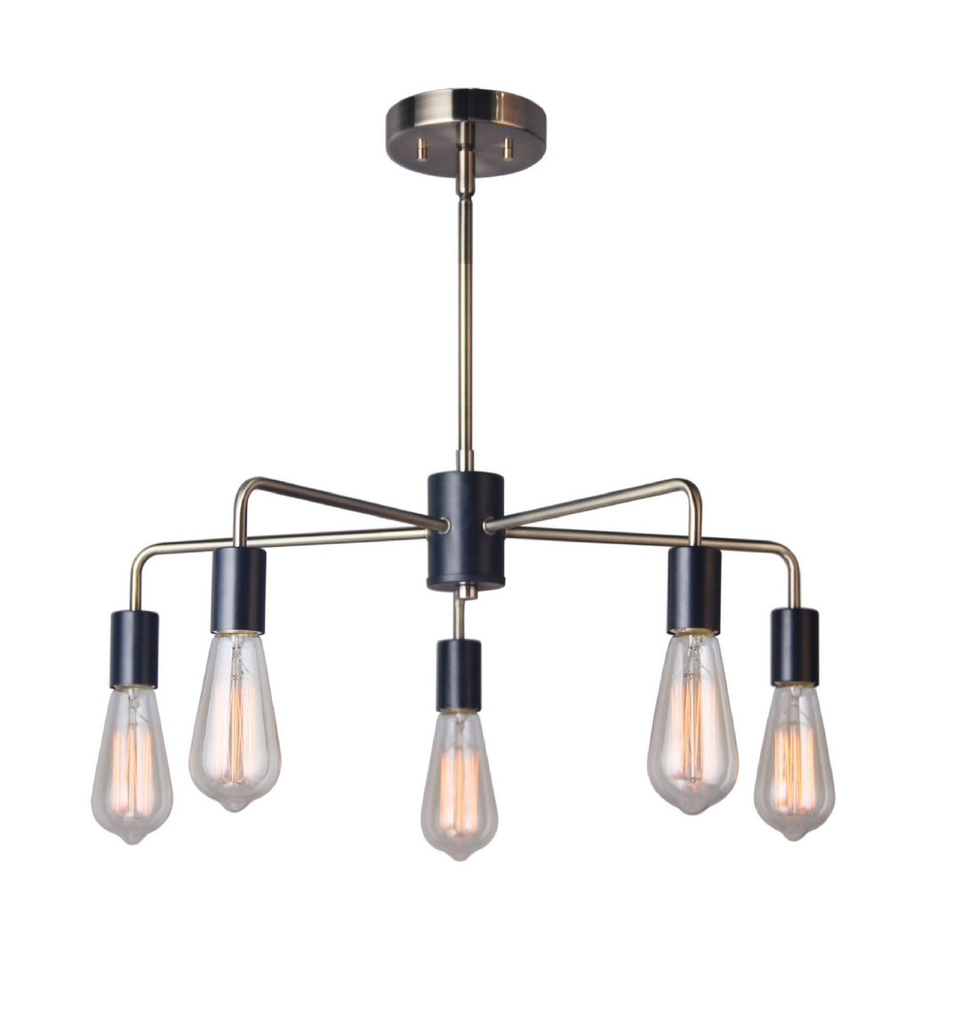 Woodbridge Ethan 16115STB-ST64 Chandelier Light - Satin Nickel/Black
