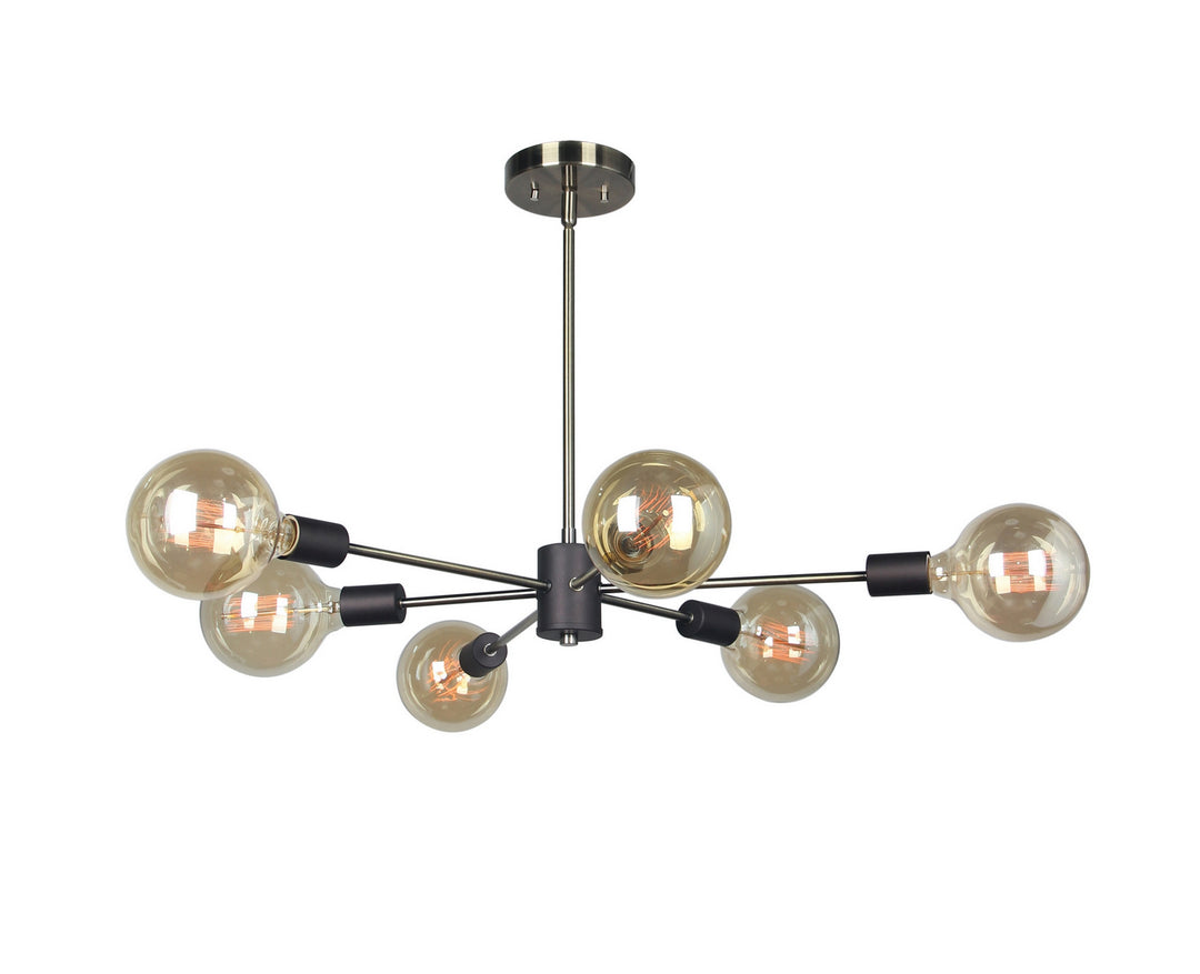 Woodbridge Ethan 16116BRB-G125 Chandelier Light - Brushed Brass/Bronze