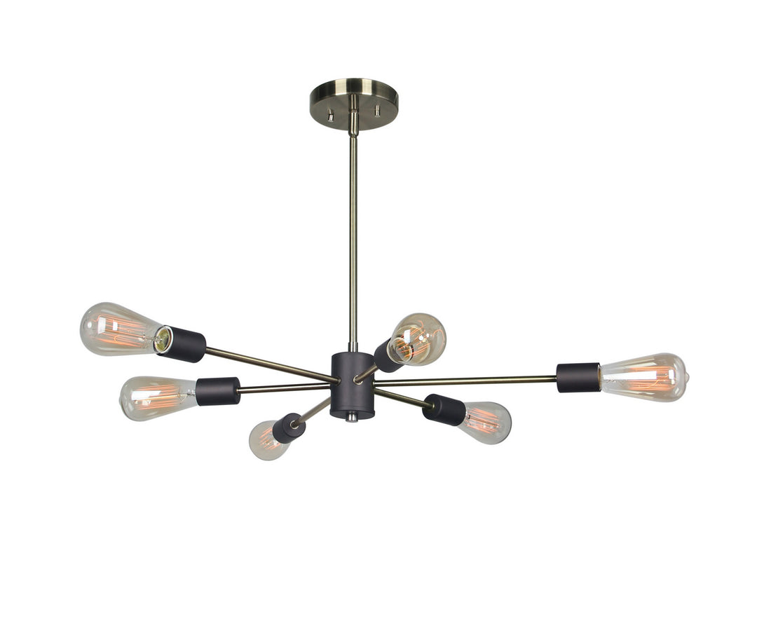 Woodbridge Ethan 16116BRB-ST64 Chandelier Light - Brushed Brass/Bronze