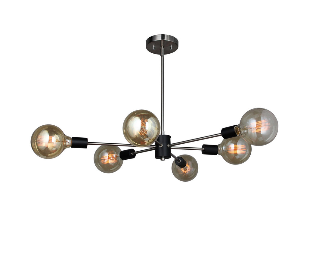 Woodbridge Ethan 16116STB-G125 Chandelier Light - Satin Nickel/Black