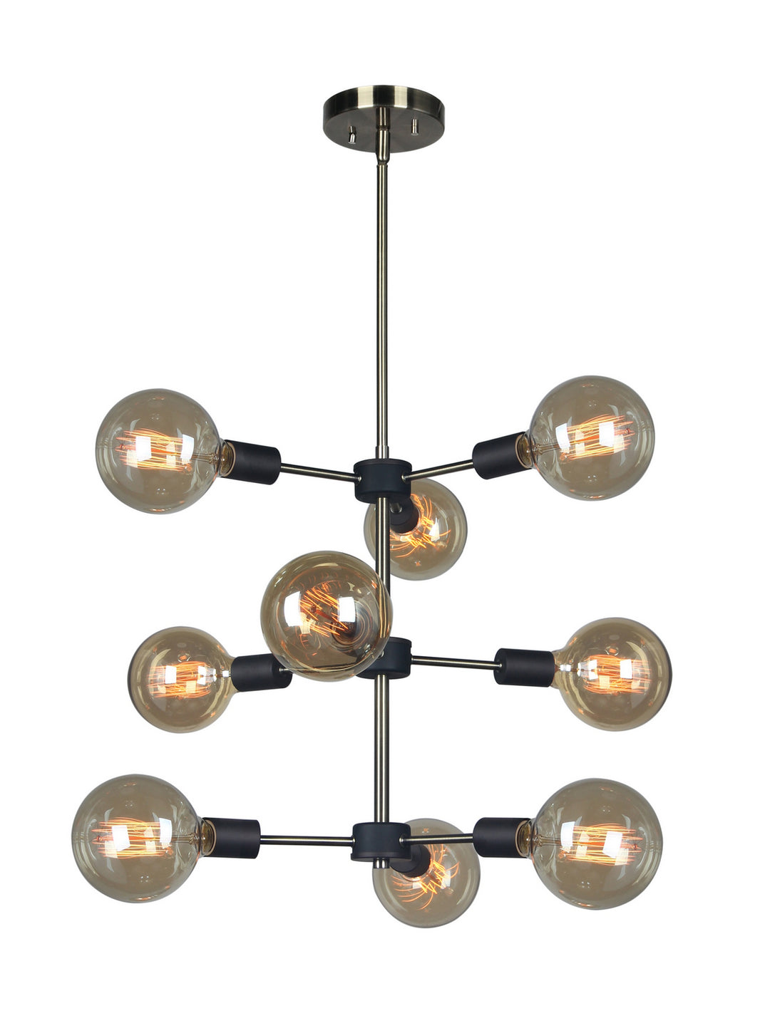Woodbridge Ethan 16120BRB-G125 Chandelier Light - Brushed Brass/Bronze