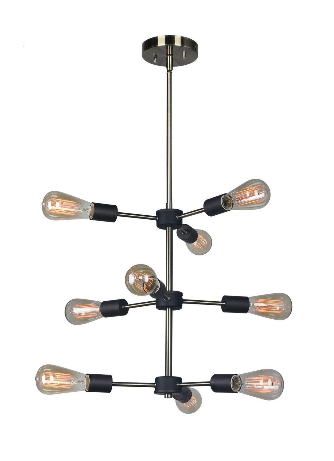 Woodbridge Ethan 16120BRB-ST64 Chandelier Light - Brushed Brass/Bronze